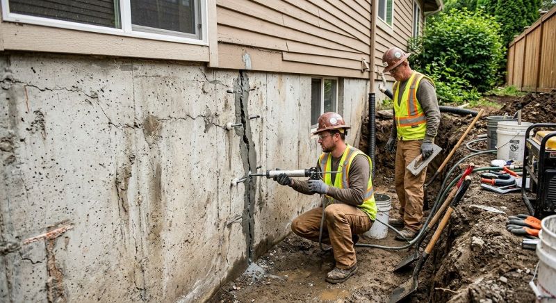 Cracked Foundation Repair in Acton, MA
