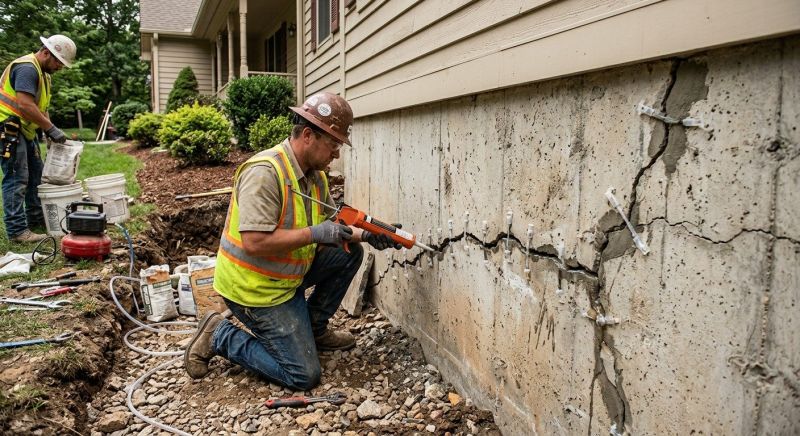 Cracked Foundation Repair in Ashby, MA