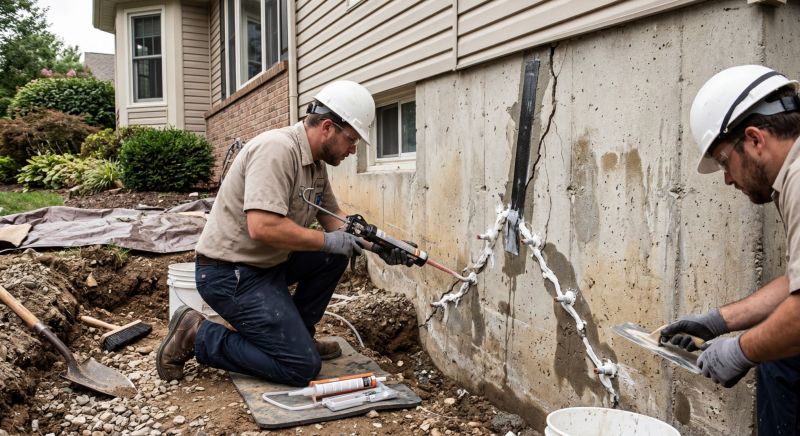 Cracked Foundation Repair in Clinton, MA