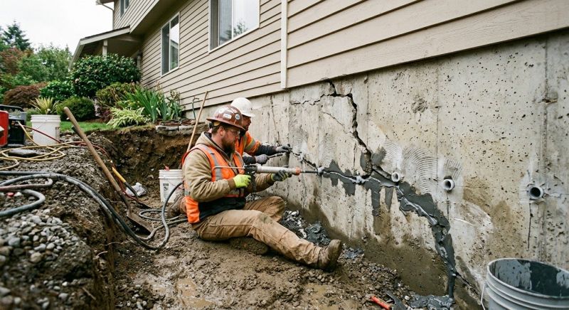 Cracked Foundation Repair in Hudson, NH