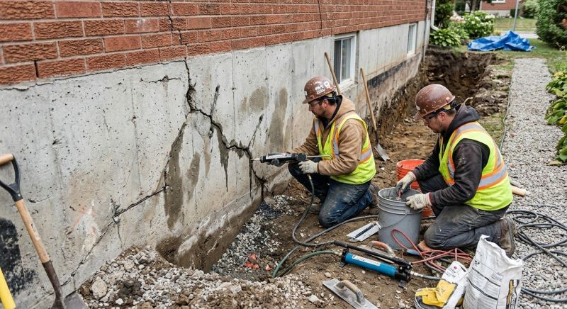 Cracked Foundation Repair in Worcester, MA
