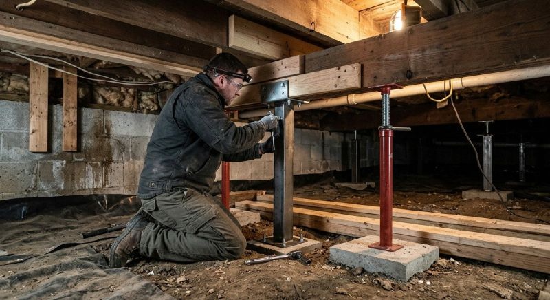 Crawlspace Structural Repair in Leominster, MA