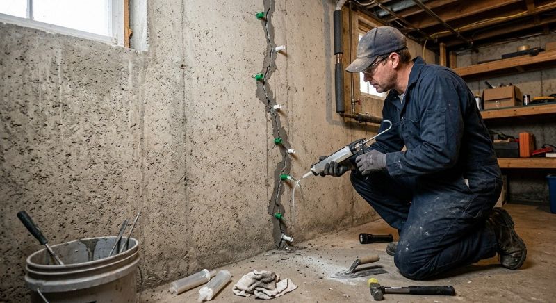 Foundation Crack Repair in Dunstable, MA