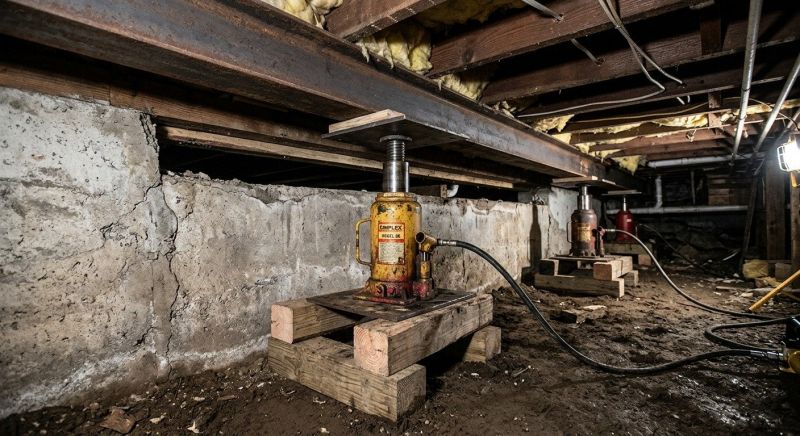 Foundation Jacking in Dracut, MA