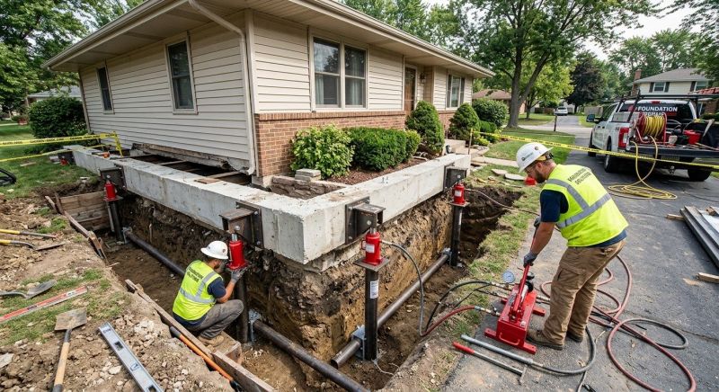 Foundation Jacking in Hopkinton, MA