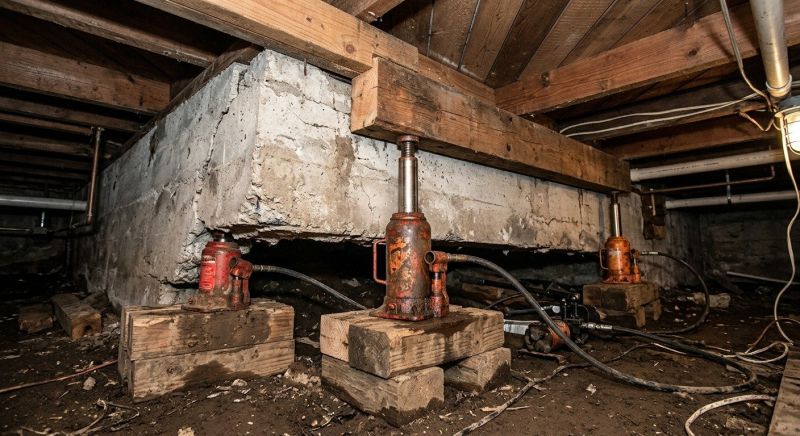Foundation Jacking in Littleton, MA