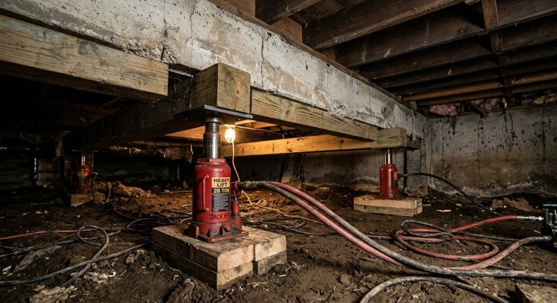 Foundation Jacking in Milford, NH