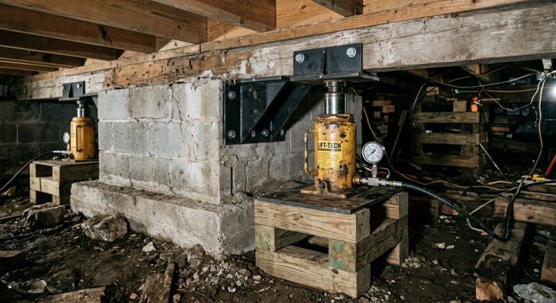 Foundation Jacking in Shrewsbury, MA