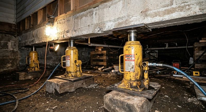 Foundation Jacking in Wayland, MA