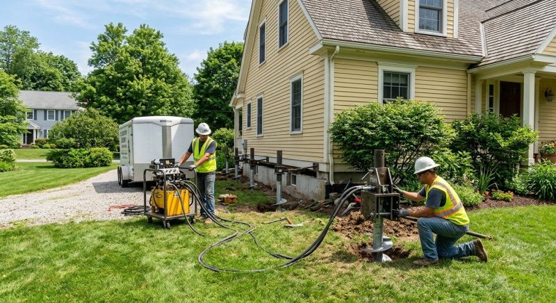 Foundation Lifting in Lincoln, MA