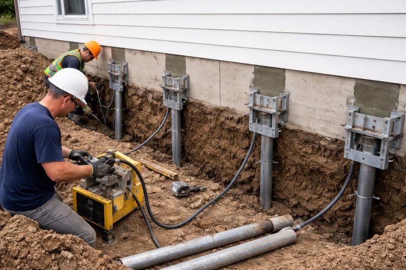 Helical Piers Installation in Leominster, MA