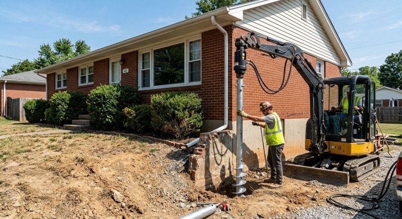 Helical Pile Installation in Leominster, MA