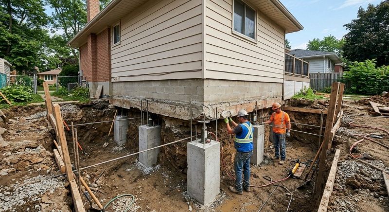 House Underpinning in Leominster, MA