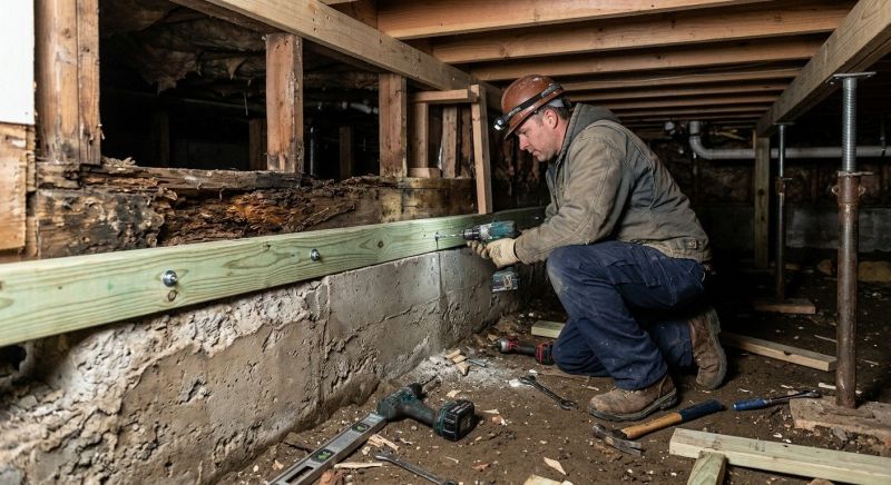 Sinking Foundation Repair in Littleton, MA